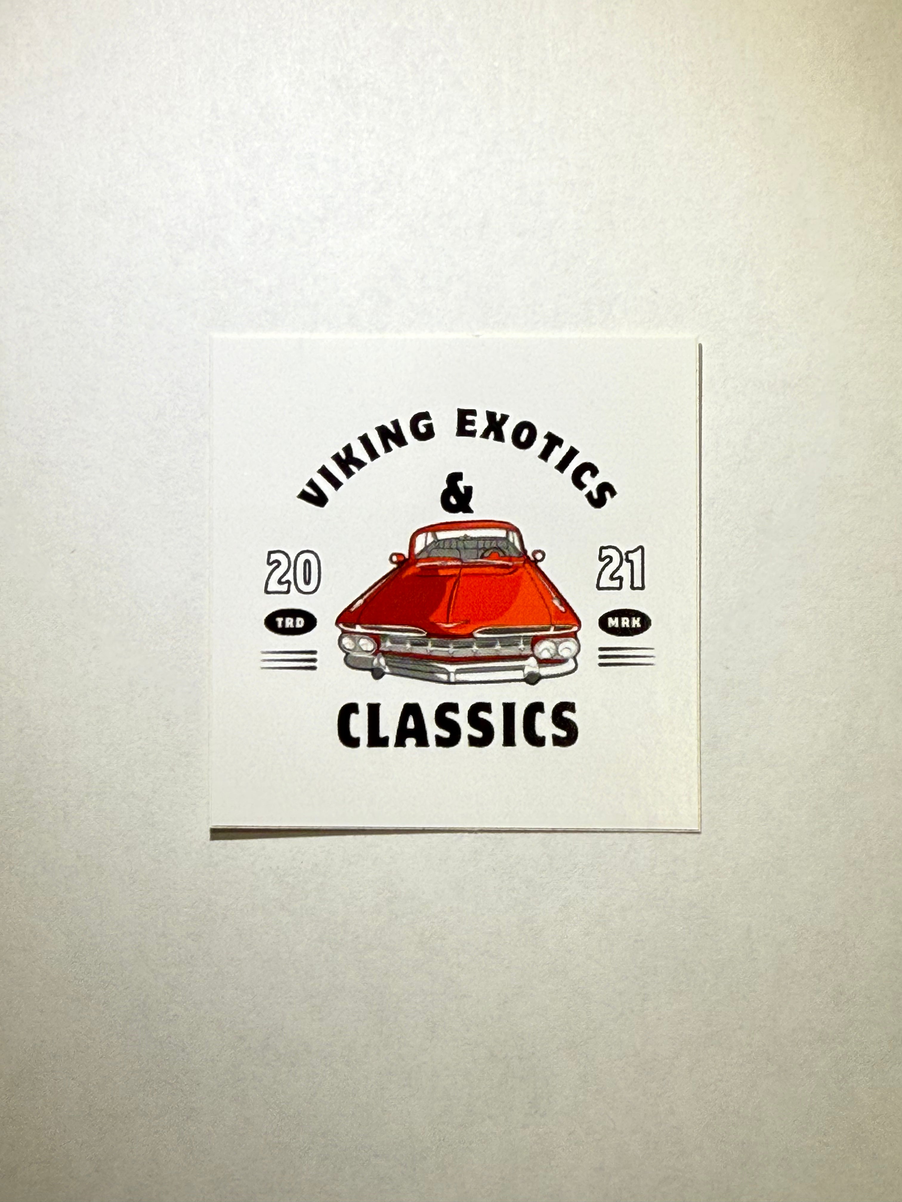 VEC OG white sticker – Viking Exotics & Classics Merch